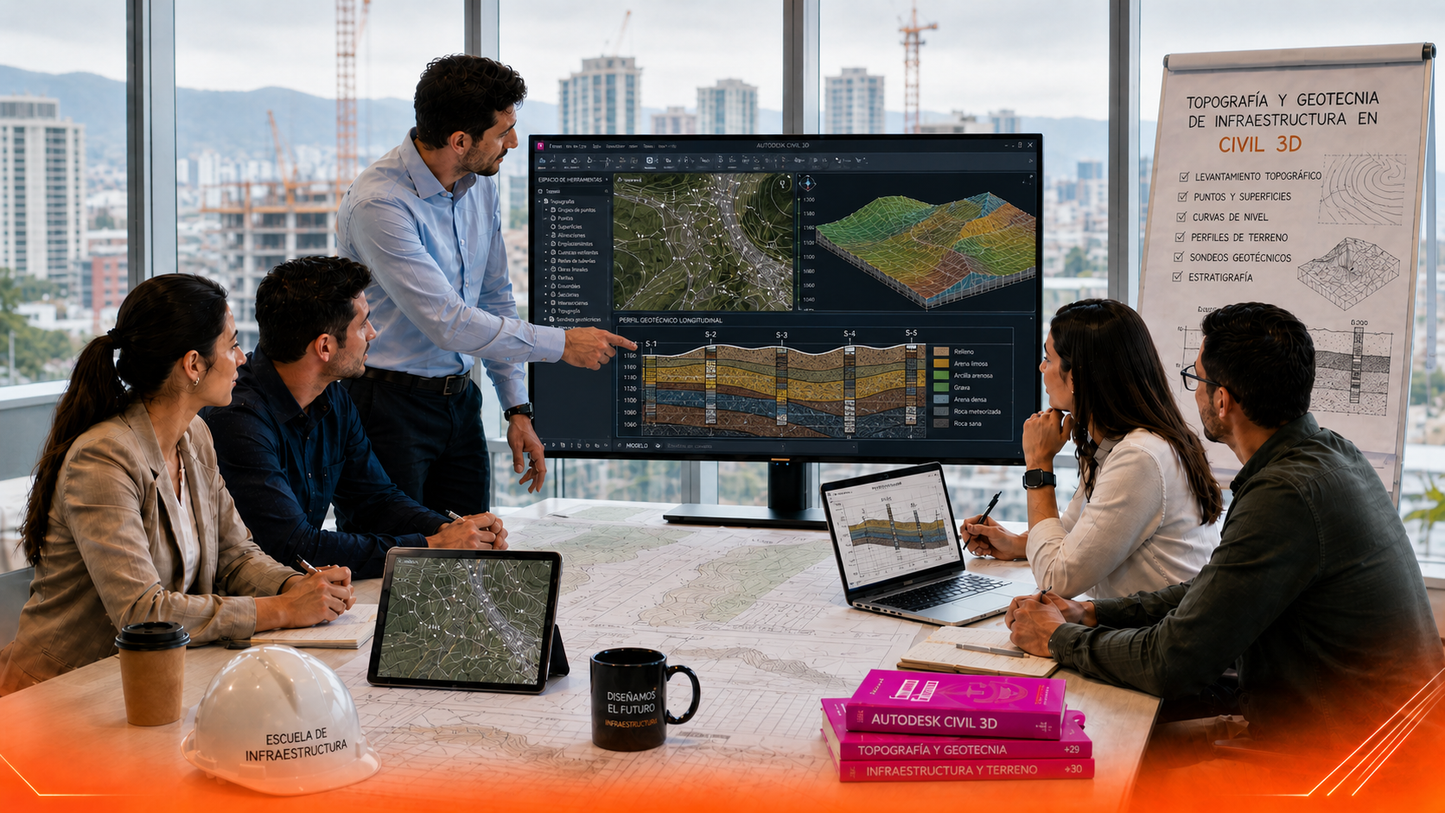 Topografía y Geotécnia de Infraestructura en Civil 3D