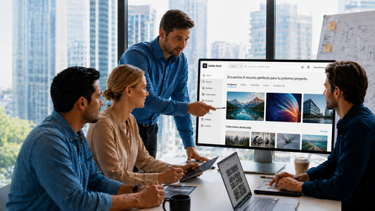 Generación y uso de recursos creativos con Adobe Stock